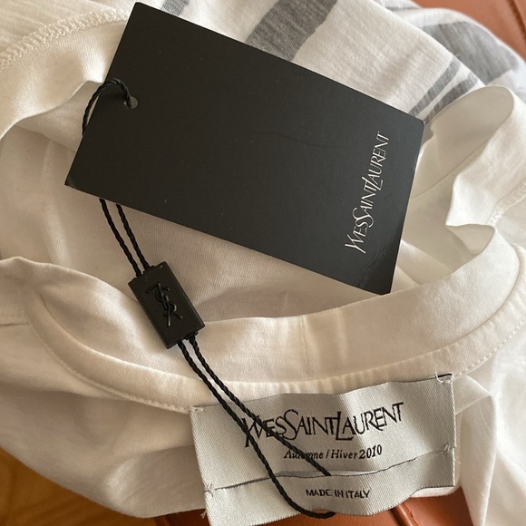 NEW YSL Yves Saint Laurent TSHIRT/top/blouse S-M/8 US= 40 France Made in Italy - Picture 7 of 12